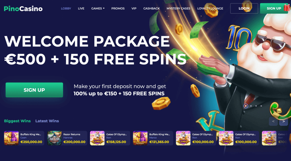 PinoCasino jackpot spellen